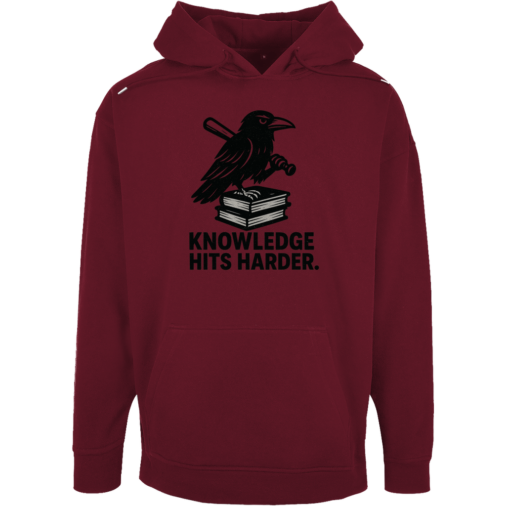 Hoodie Street Knowledge Limited - Burgundy / XS - Clothes