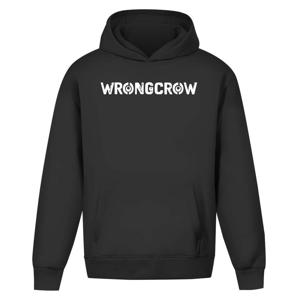 Oversize Hoodie Ohne Kordel Wrongcrow - Deep Black / S - Clothes
