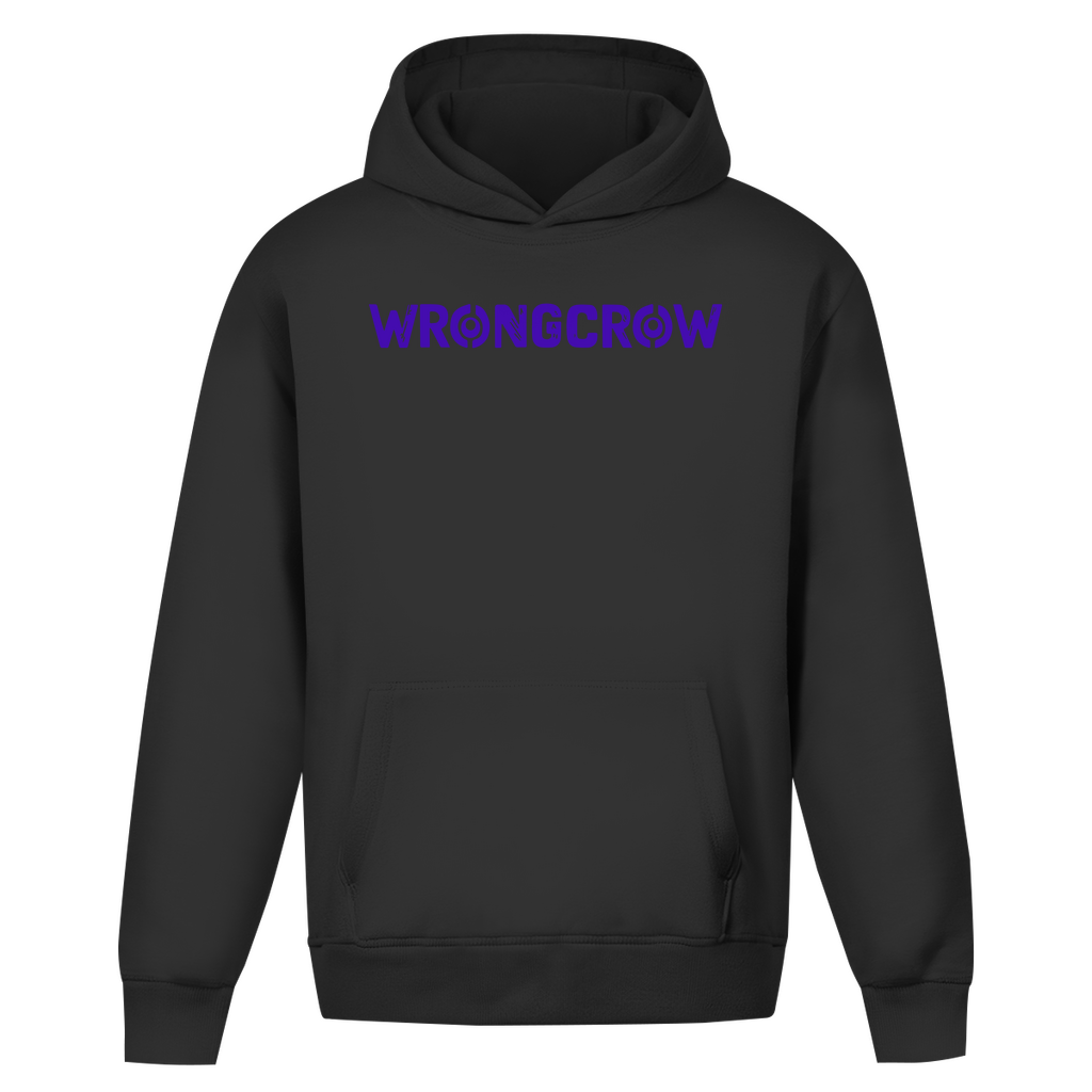 Oversize Hoodie Ohne Kordel Wrongcrow - Deep Black / S - Clothes