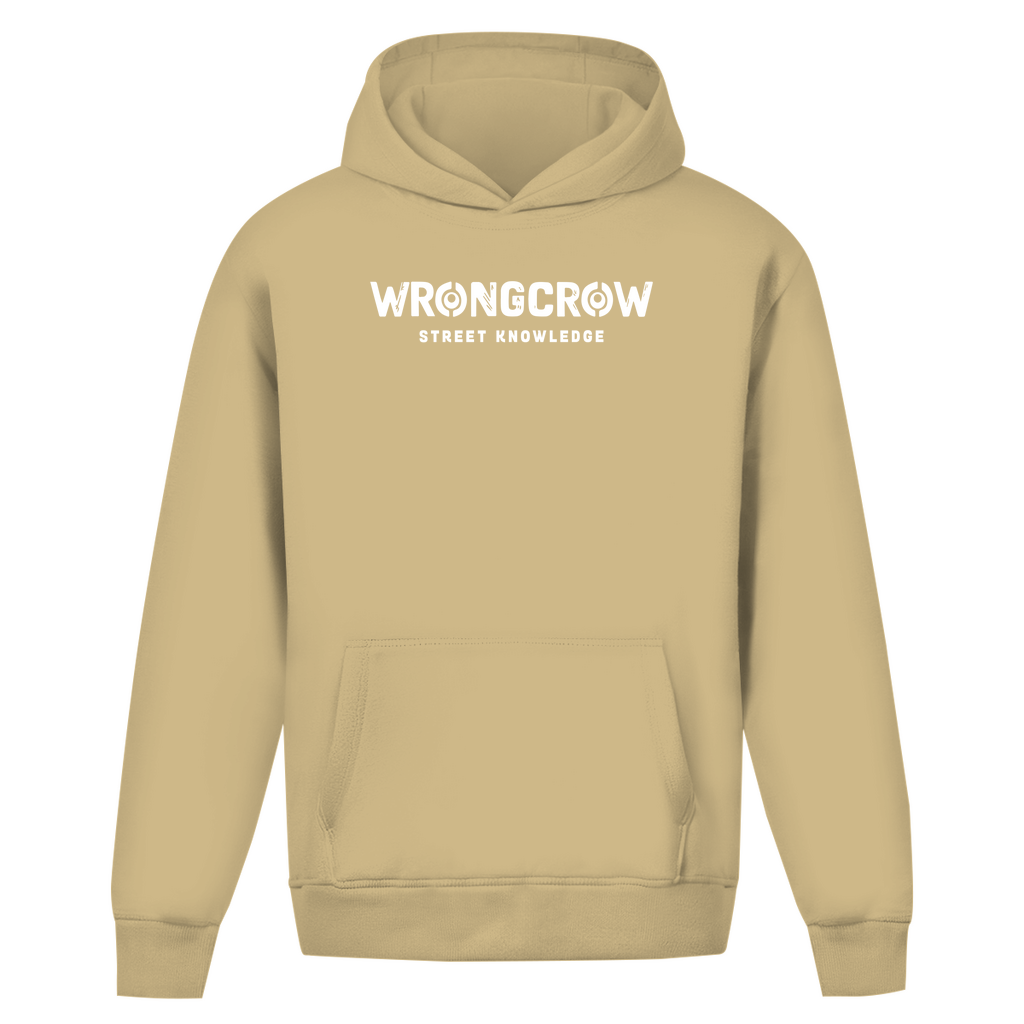 Oversize Hoodie Ohne Kordel Wrongcrow - Desert Sand / S - Clothes