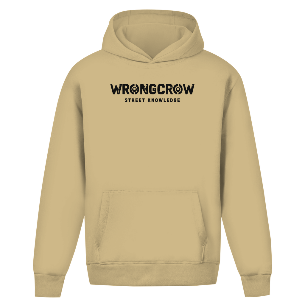 Oversize Hoodie Ohne Kordel Wrongcrow - Desert Sand / S - Clothes
