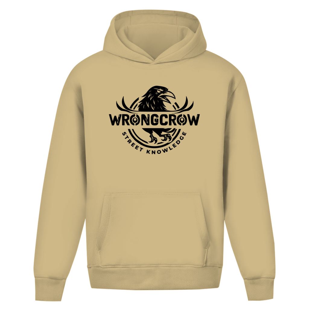 Oversize Hoodie Ohne Kordel Wrongcrow - Desert Sand / S - Clothes