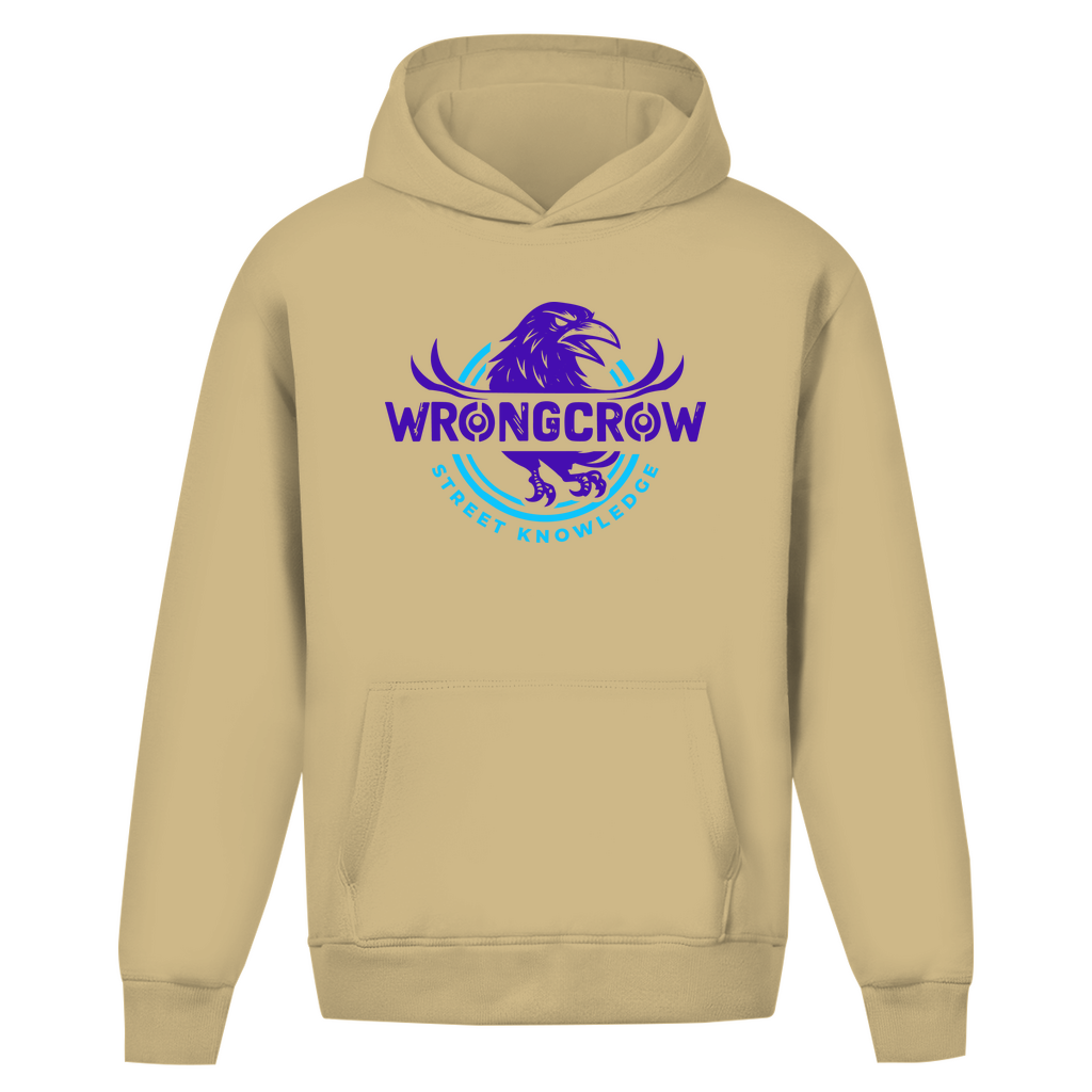 Oversize Hoodie Ohne Kordel Wrongcrow - Desert Sand / S - Clothes