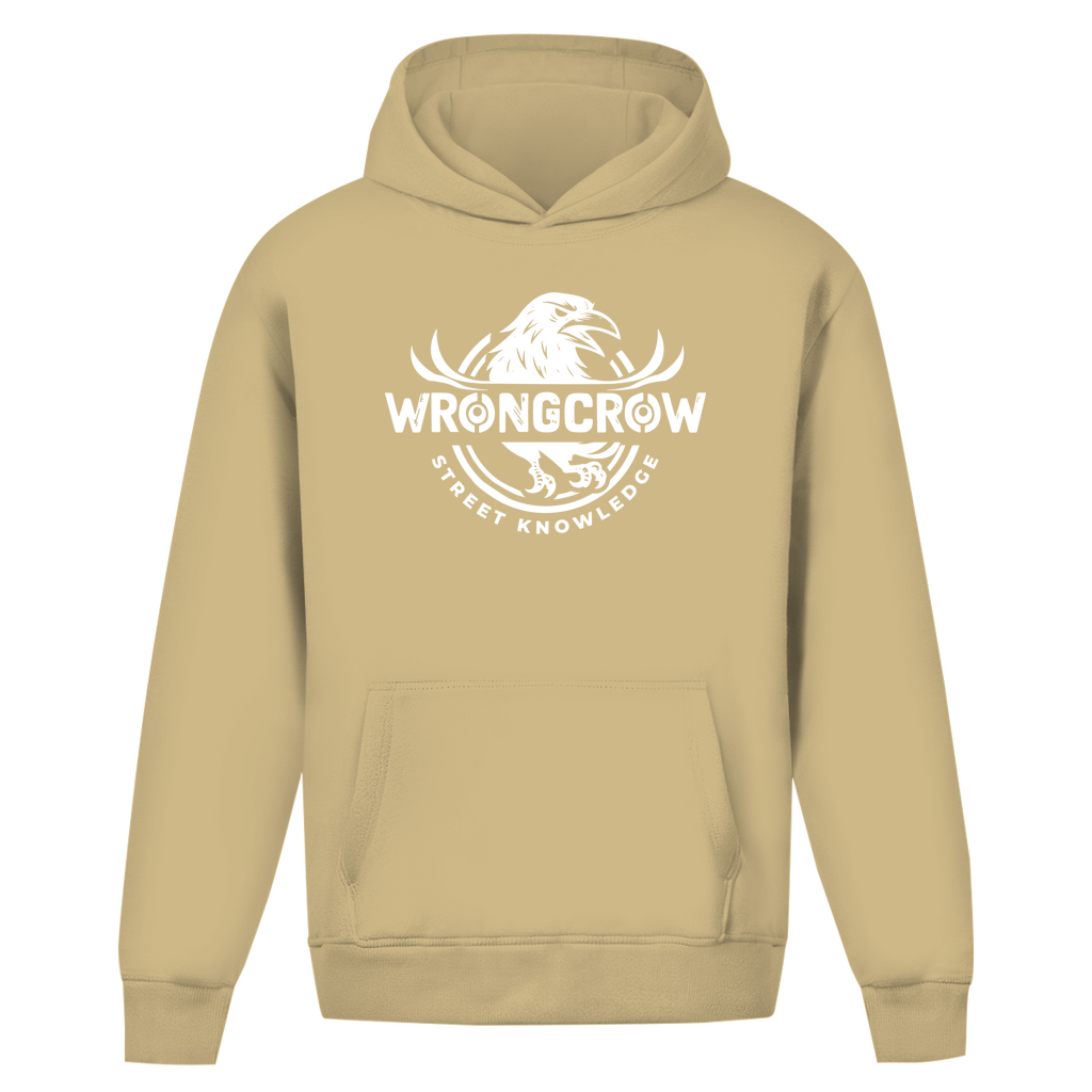 Oversize Hoodie Ohne Kordel Wrongcrow - Desert Sand / S - Clothes