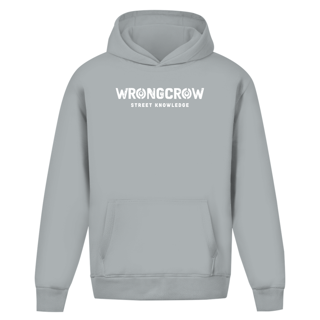 Oversize Hoodie Ohne Kordel Wrongcrow - Light Asphalt / S - Clothes