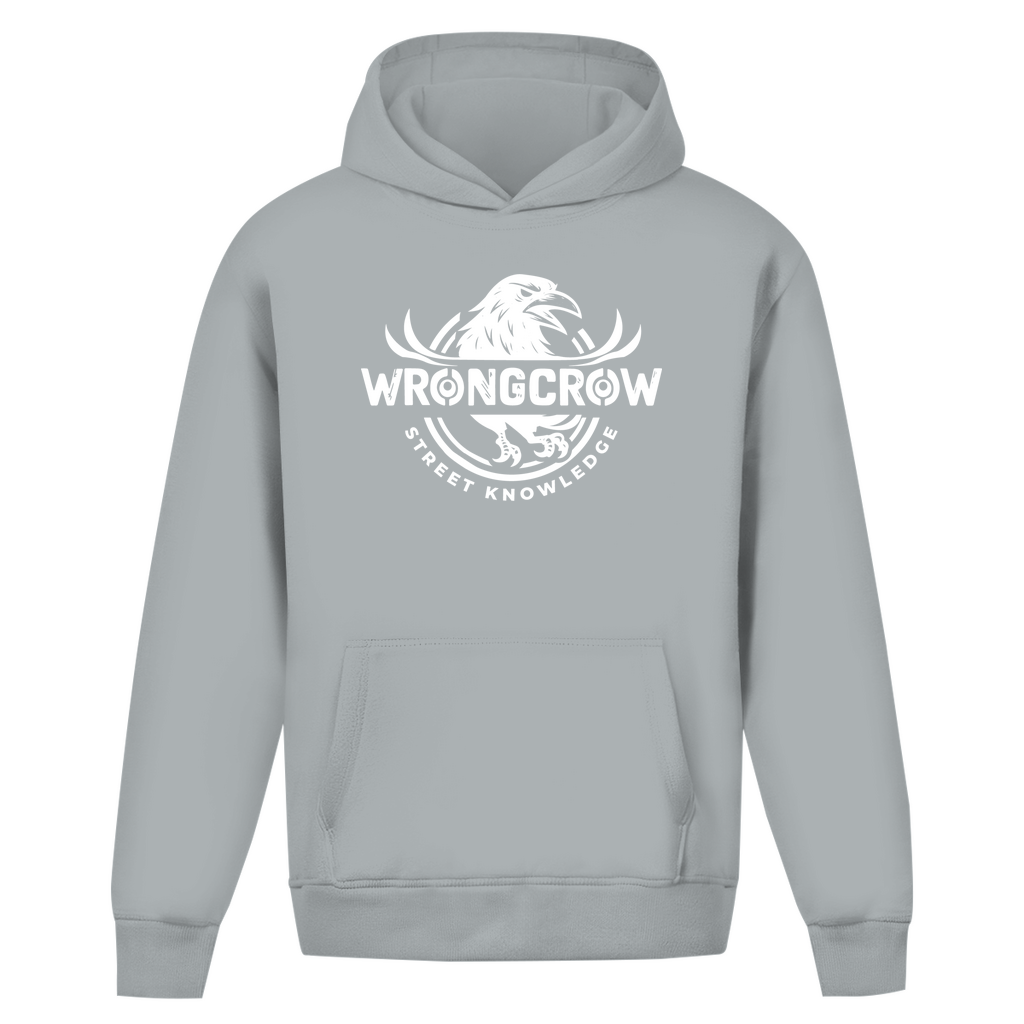 Oversize Hoodie Ohne Kordel Wrongcrow - Light Asphalt / S - Clothes