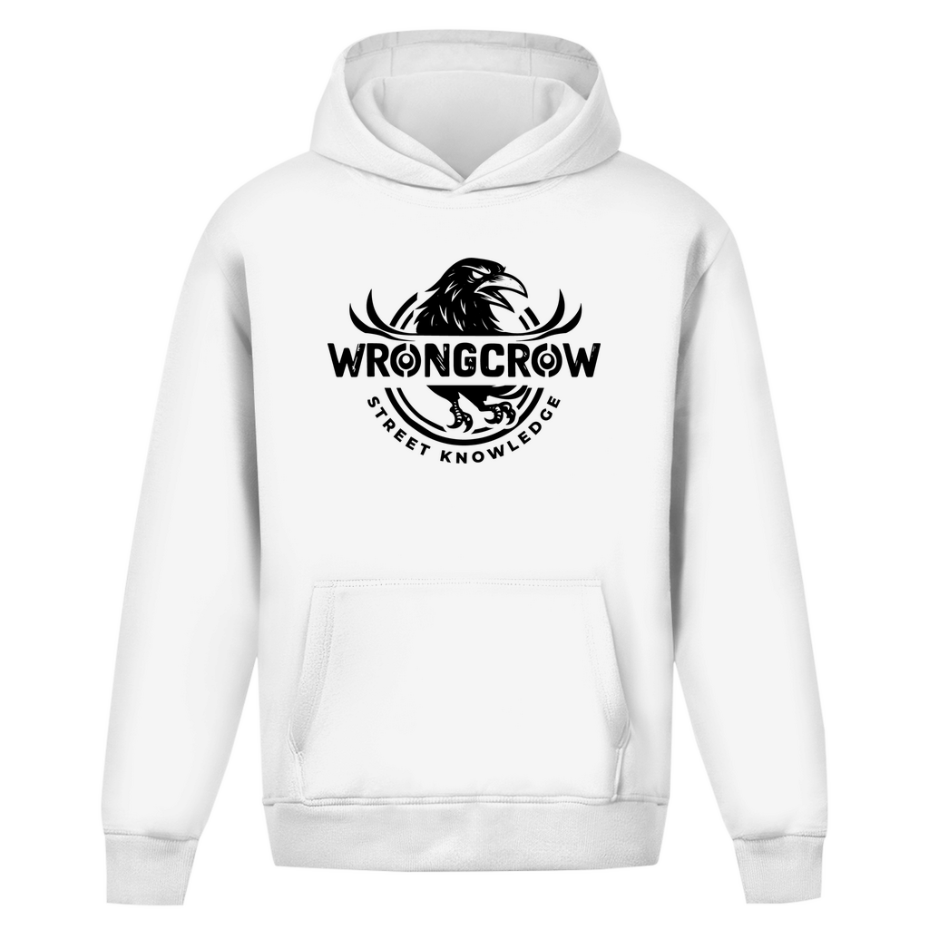 Oversize Hoodie Ohne Kordel Wrongcrow - White / S - Clothes