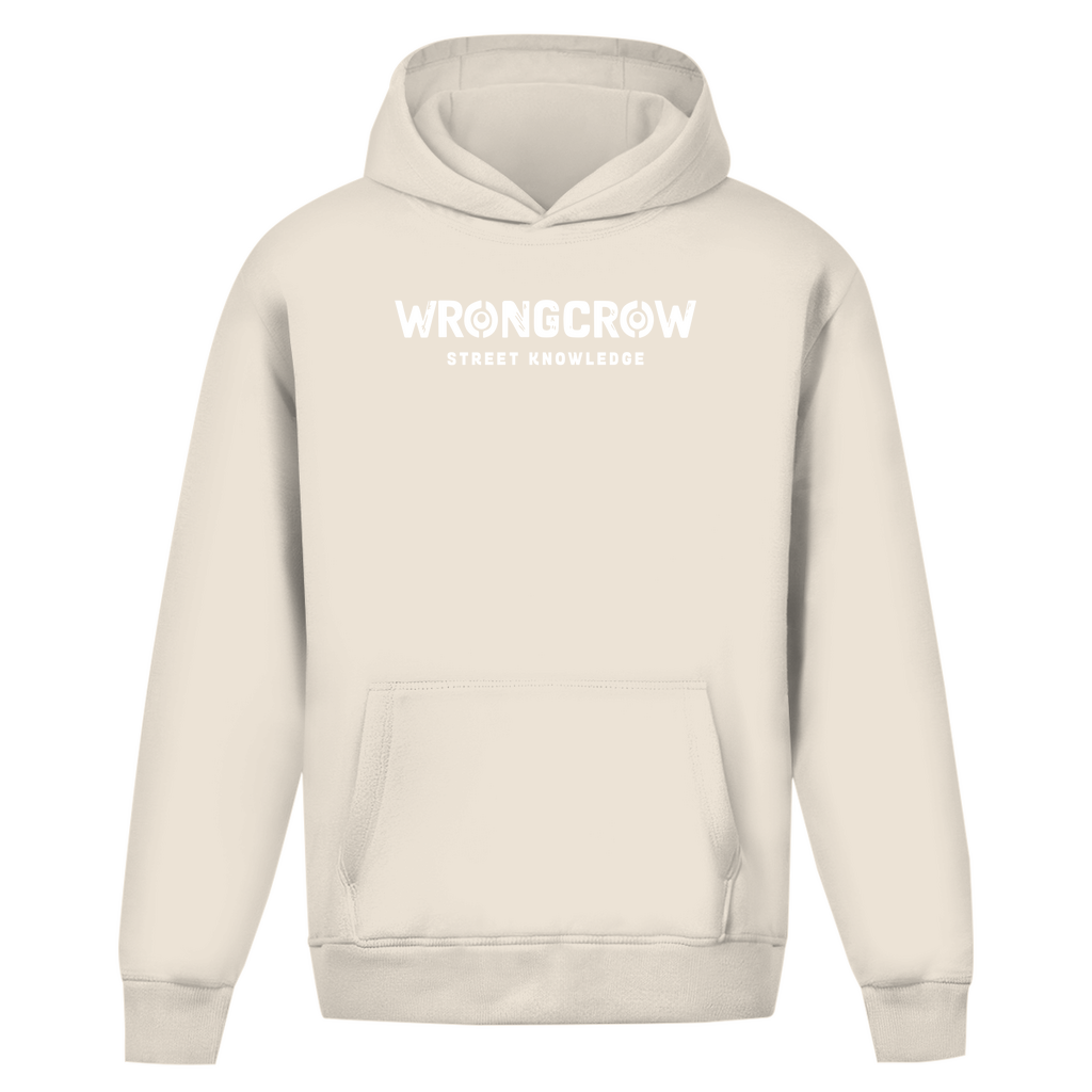 Oversize Hoodie Ohne Kordel Wrongcrow - White Sand / S - Clothes