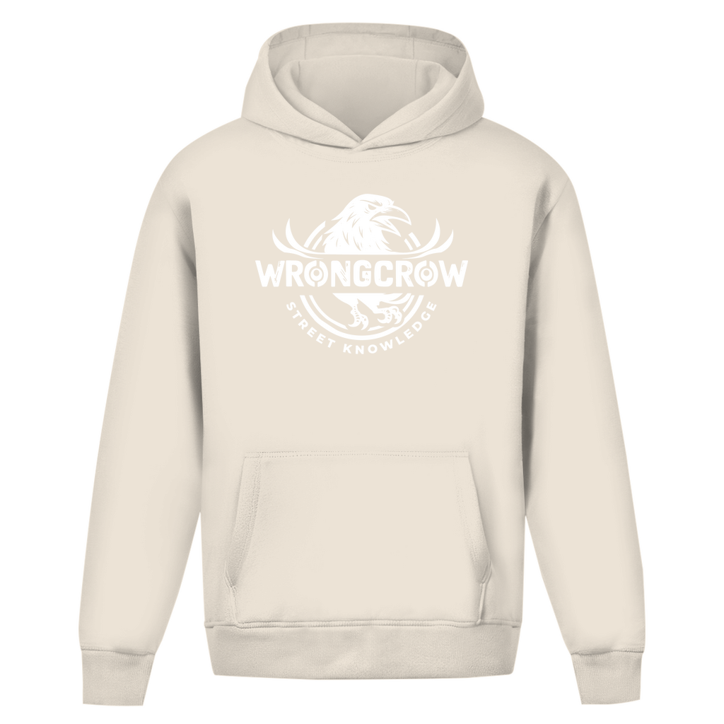 Oversize Hoodie Ohne Kordel Wrongcrow - White Sand / S - Clothes