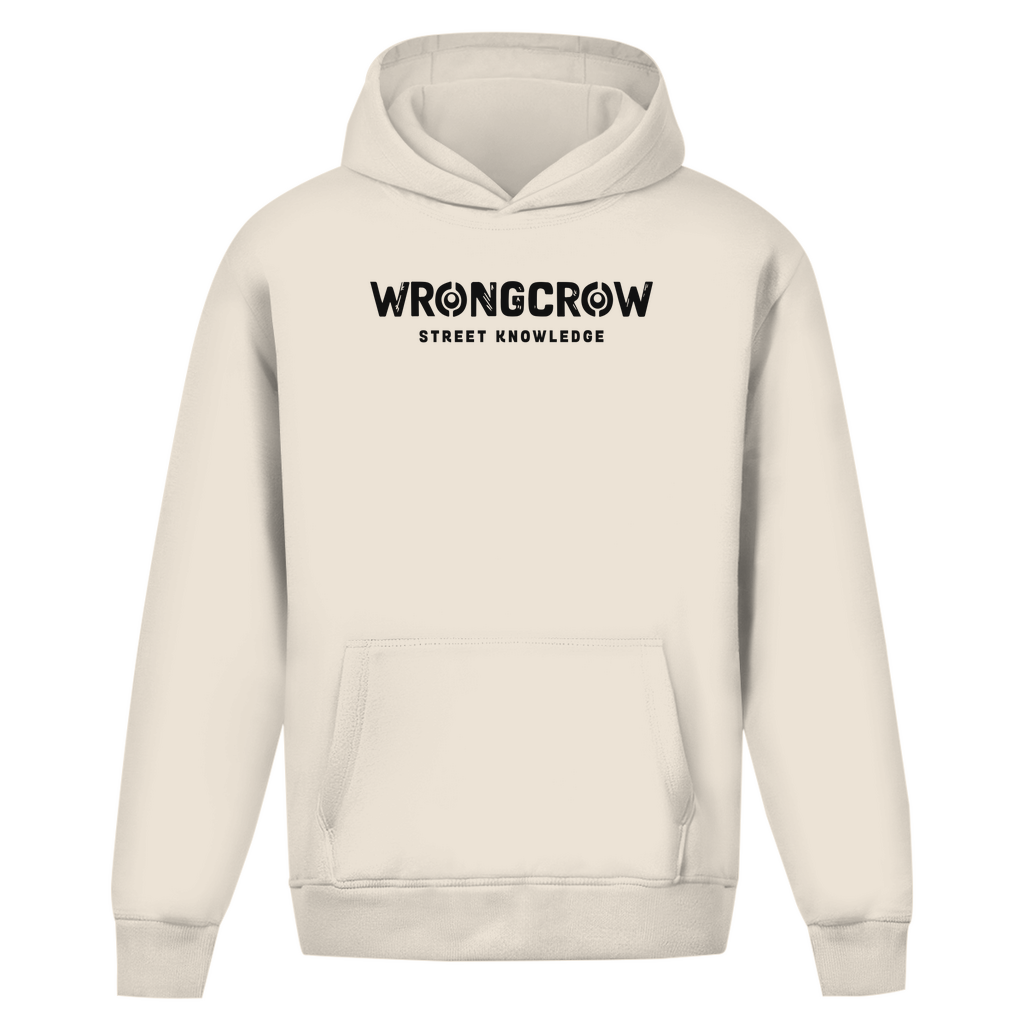 Oversize Hoodie Ohne Kordel Wrongcrow - White Sand / S - Clothes