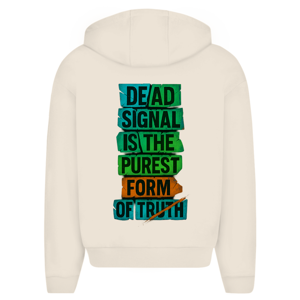 Oversize Zipper Dead Signal - Clothes