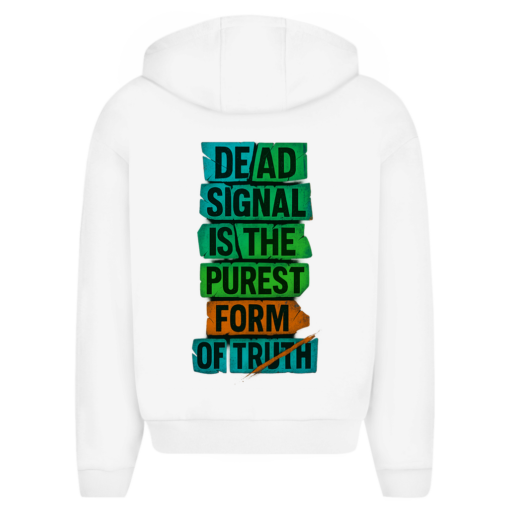 Oversize Zipper Dead Signal - Clothes