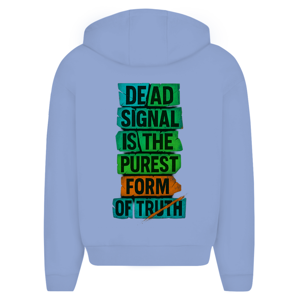 Oversize Zipper Dead Signal - Clothes