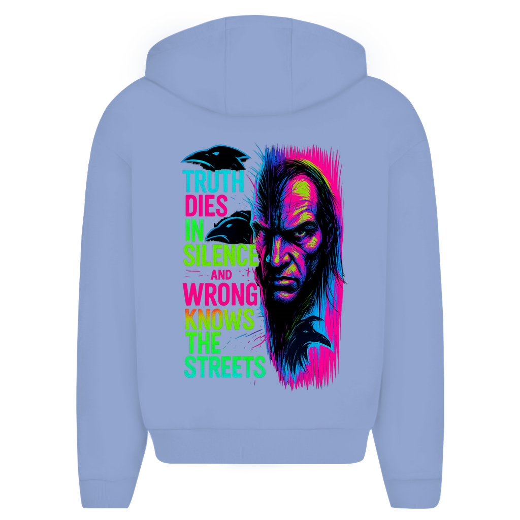 Oversize Zipper Truth Dies In Silence - Clothes