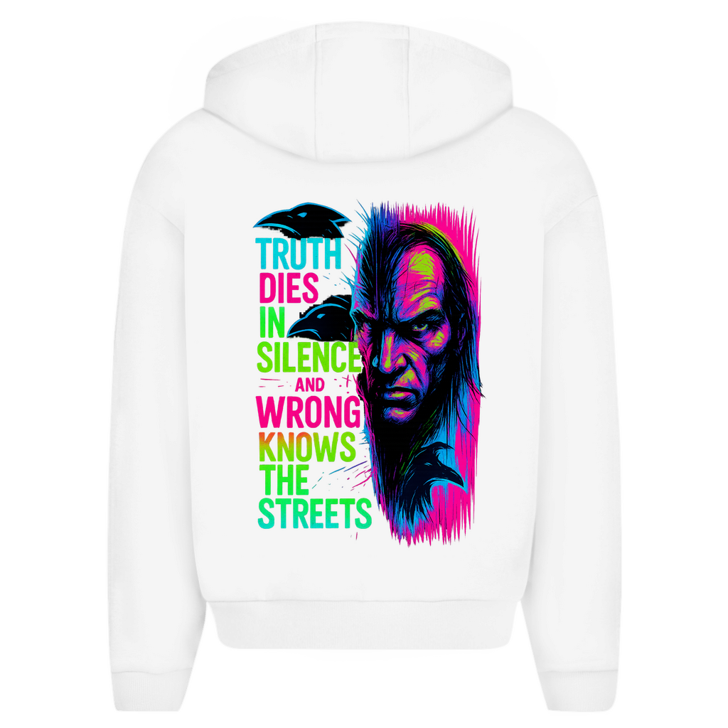 Oversize Zipper Truth Dies In Silence - Clothes