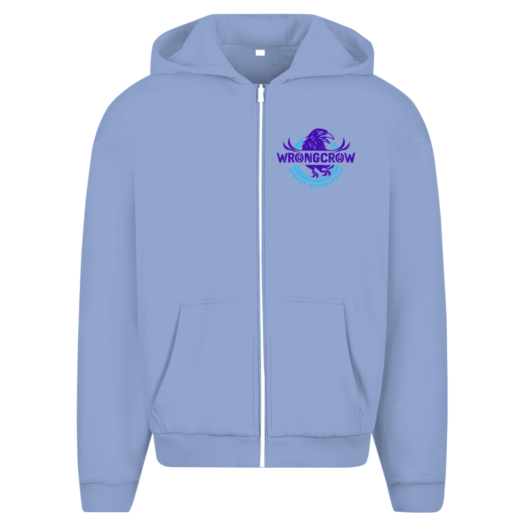 Oversize Zipper Wrongcrow - Powder Blue / S - Clothes