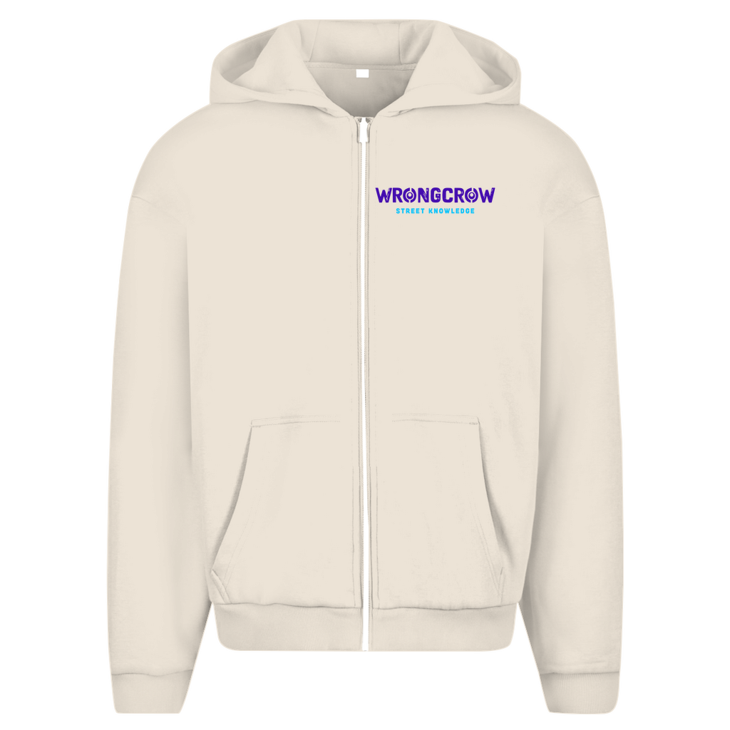 Oversize Zipper Wrongcrow - White Sand / S - Clothes