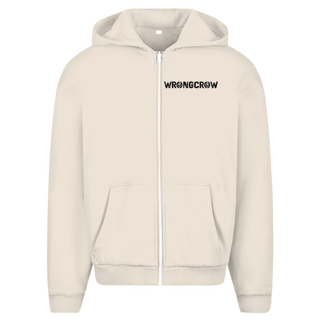 Oversize Zipper Wrongcrow - White Sand / S - Clothes