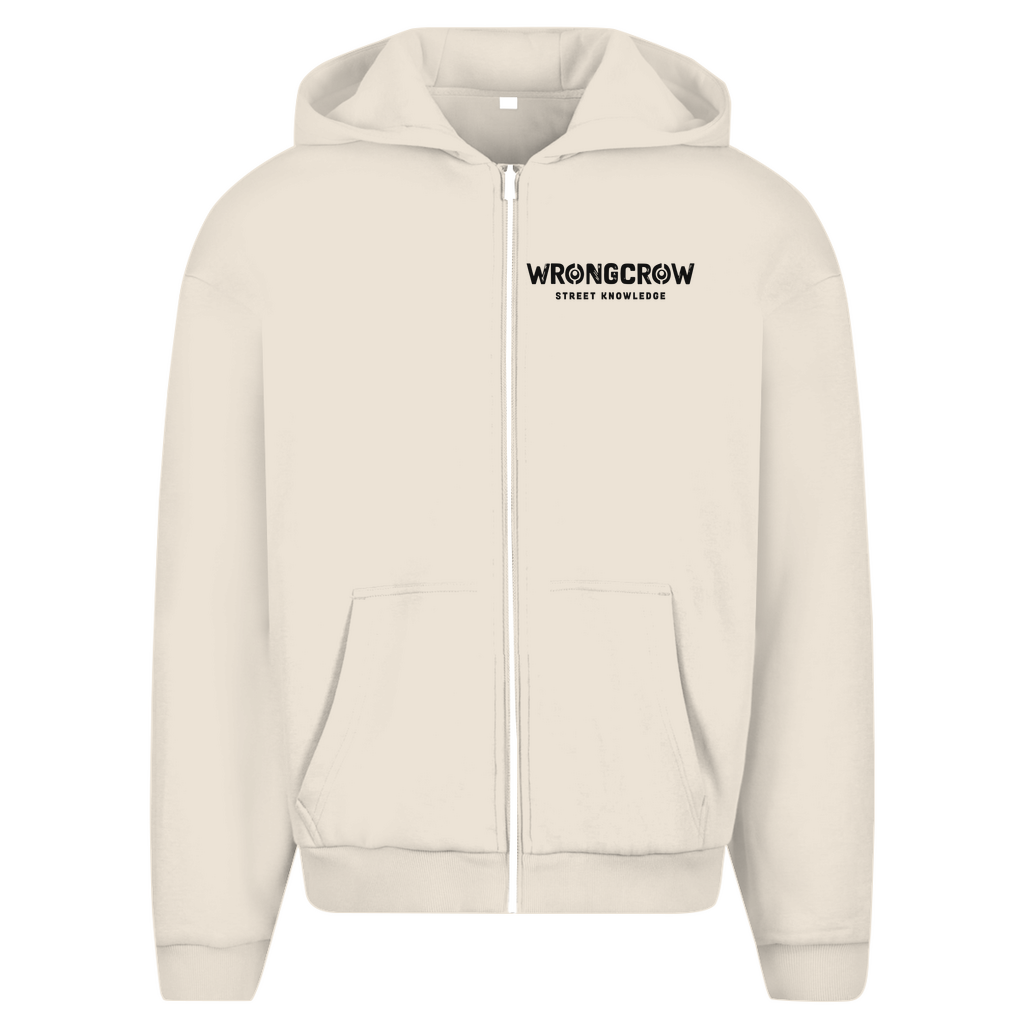 Oversize Zipper Wrongcrow - White Sand / S - Clothes