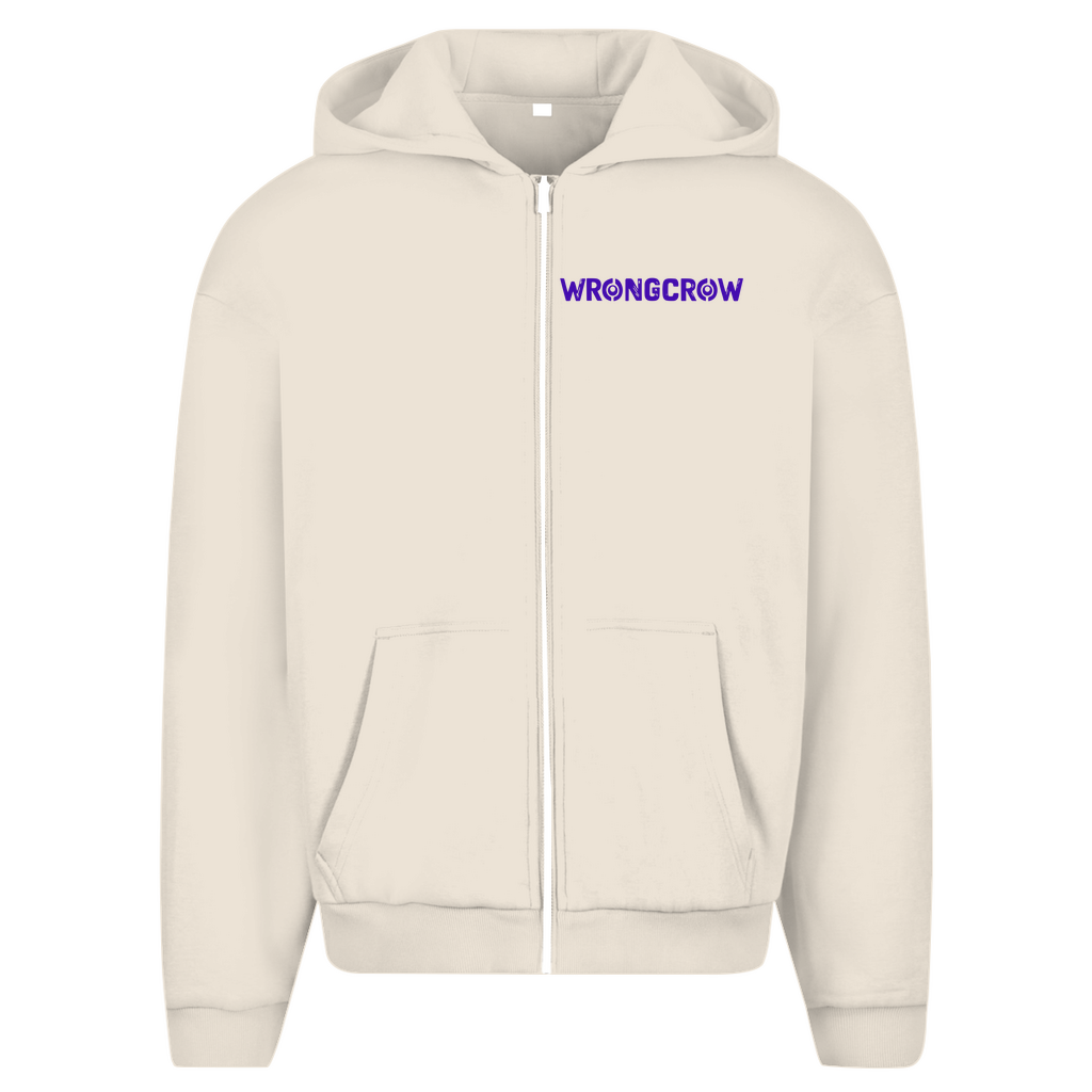 Oversize Zipper Wrongcrow - White Sand / S - Clothes