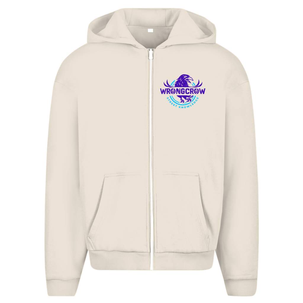 Oversize Zipper Wrongcrow - White Sand / S - Clothes