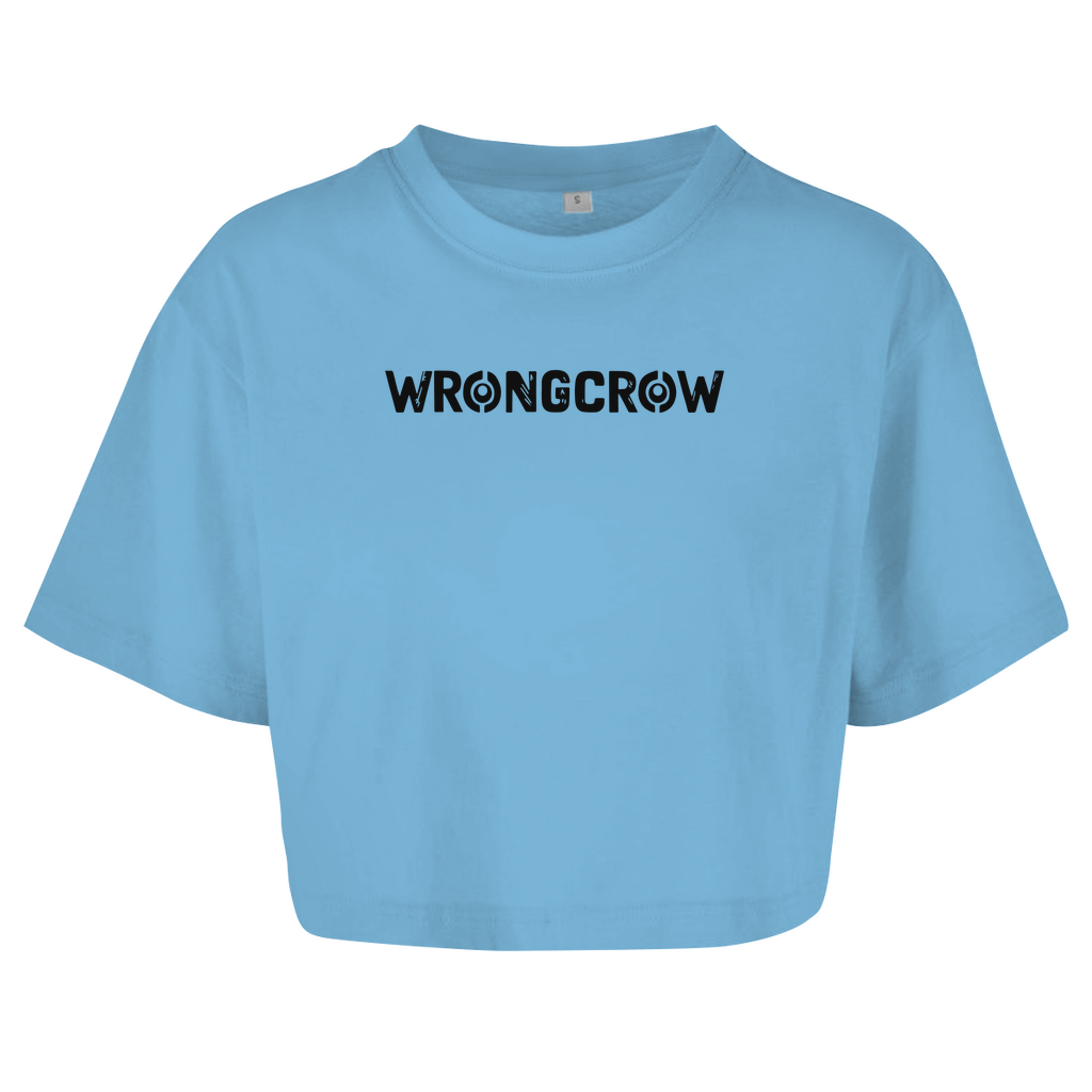Queens Oversize Crop T-Shirt Wrongcrow - Blue / XS - Clothes