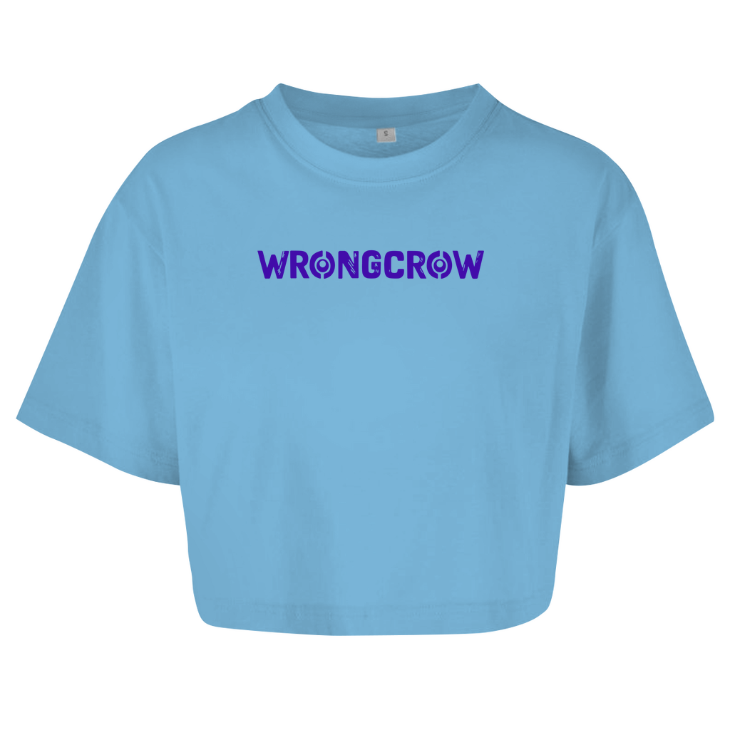 Queens Oversize Crop T-Shirt Wrongcrow - Blue / XS - Clothes