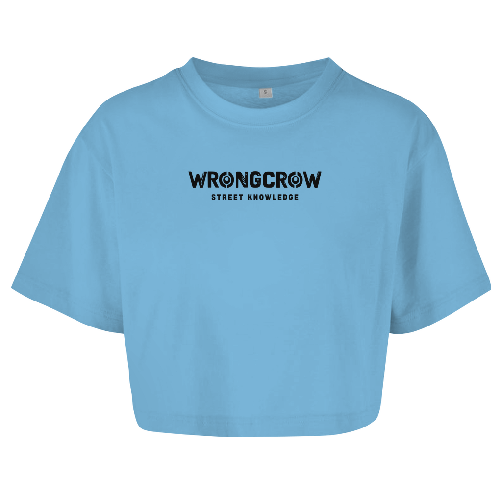 Queens Oversize Crop T-Shirt Wrongcrow - Blue / XS - Clothes