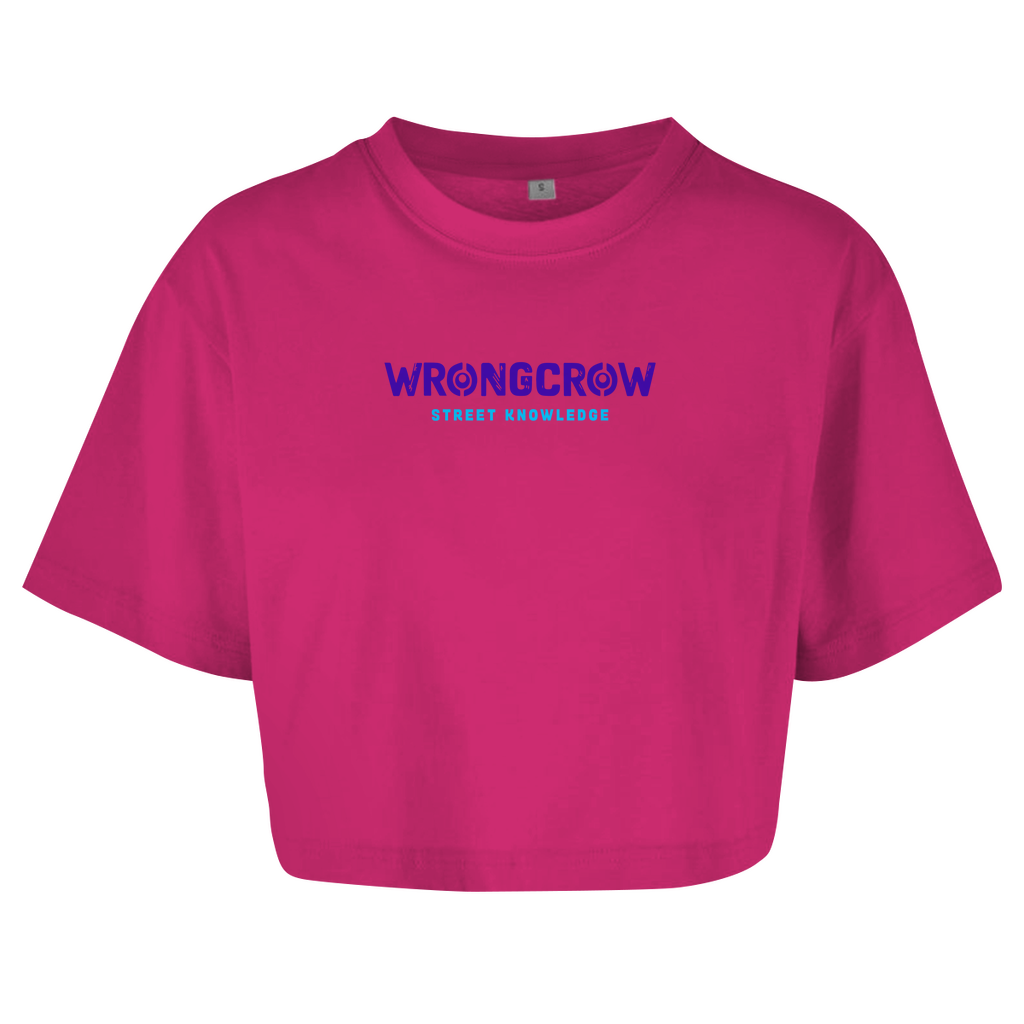 Queens Oversize Crop T-Shirt Wrongcrow - Hibiskus Pink / M - Clothes