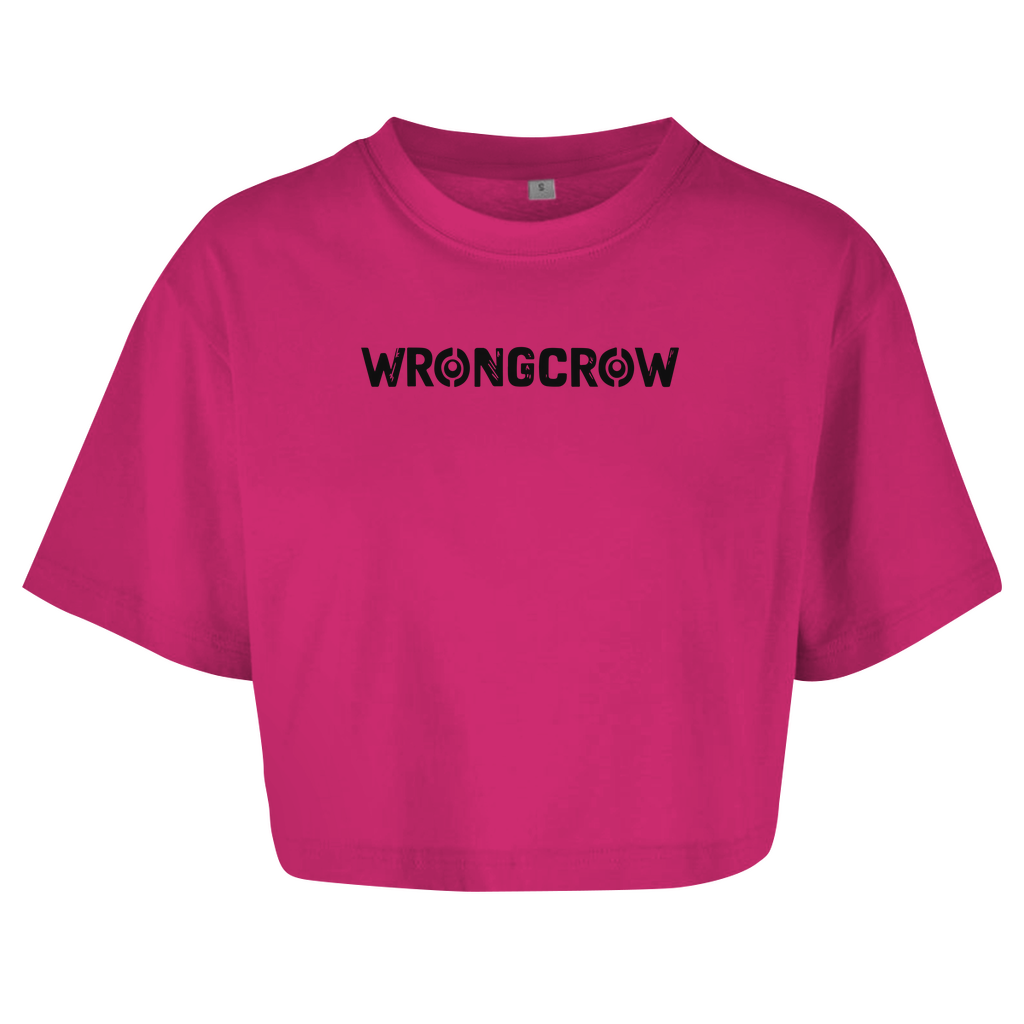 Queens Oversize Crop T-Shirt Wrongcrow - Hibiskus Pink / M - Clothes