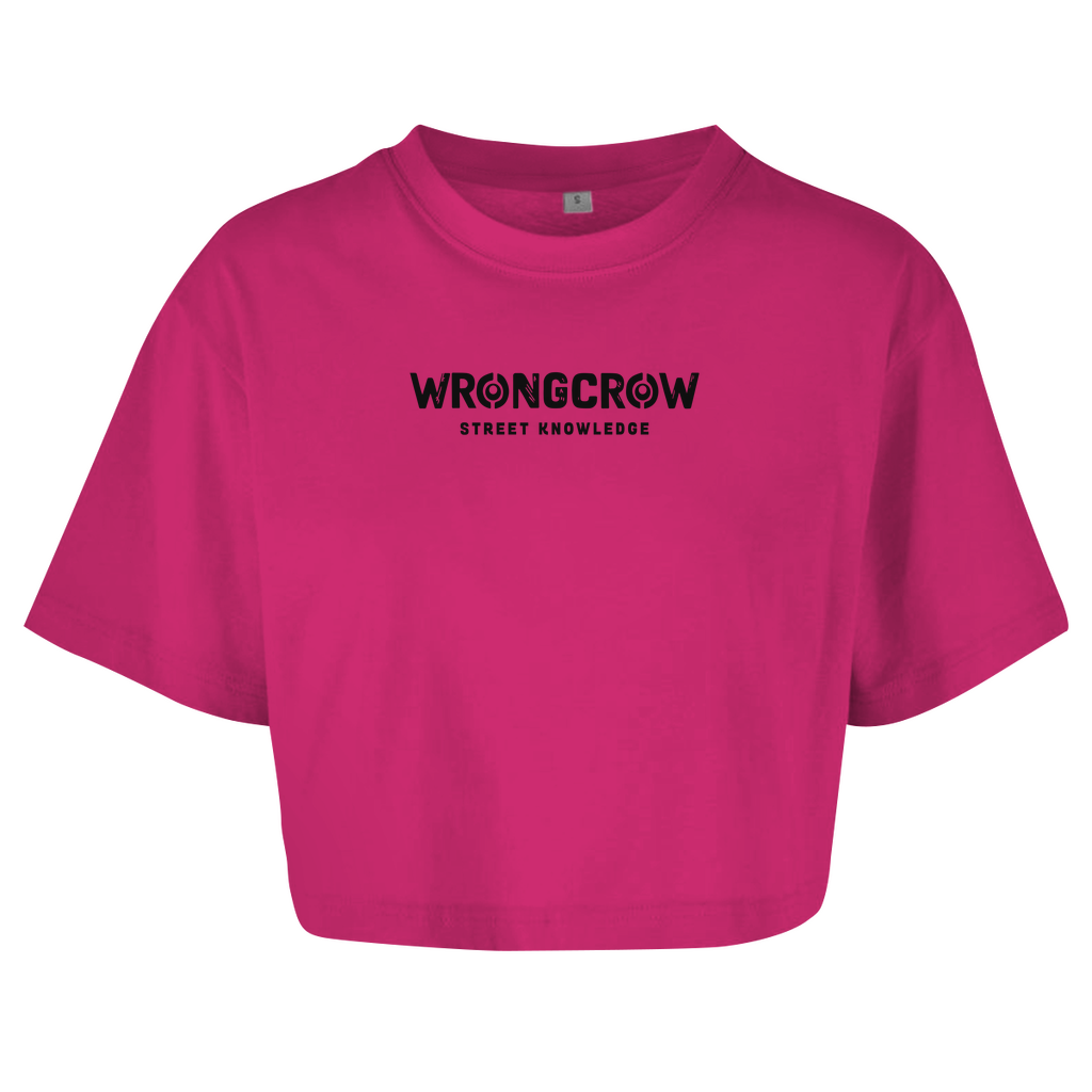 Queens Oversize Crop T-Shirt Wrongcrow - Hibiskus Pink / M - Clothes