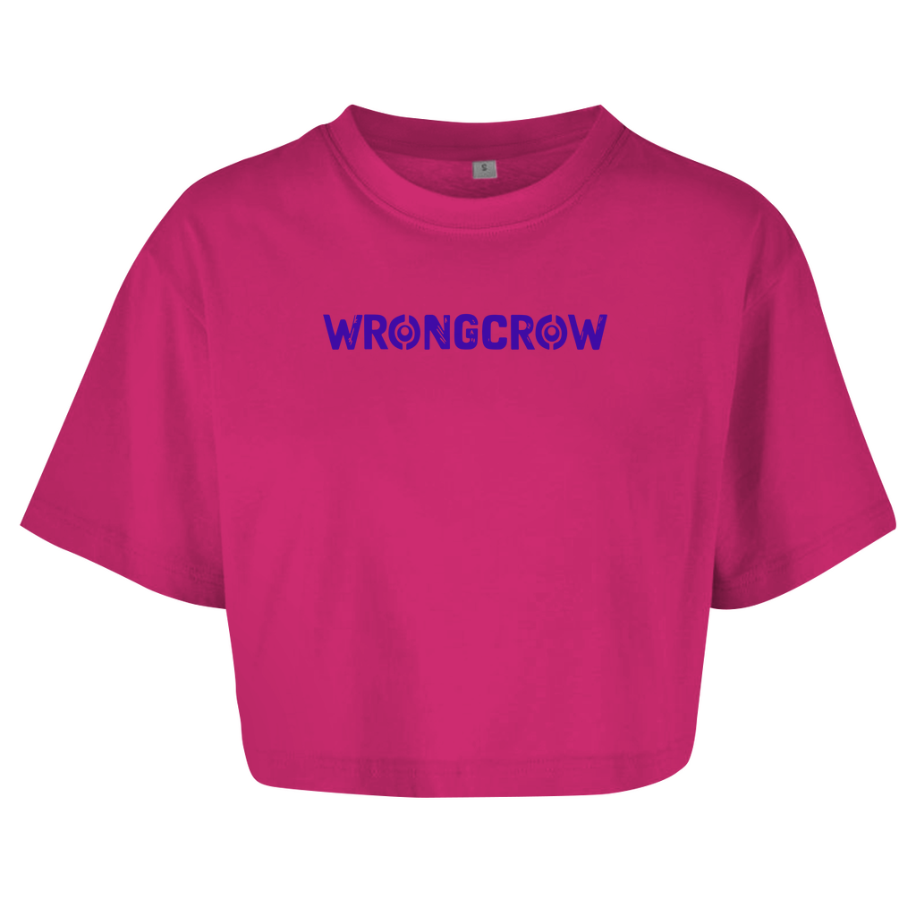 Queens Oversize Crop T-Shirt Wrongcrow - Hibiskus Pink / M - Clothes