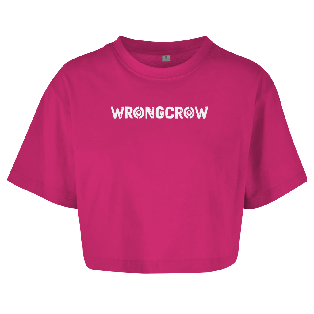 Queens Oversize Crop T-Shirt Wrongcrow - Hibiskus Pink / M - Clothes