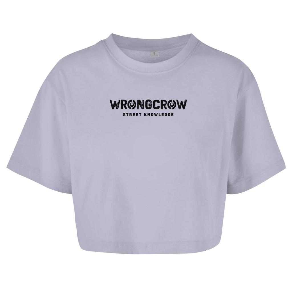 Queens Oversize Crop T-Shirt Wrongcrow - Soft Lilac / XS - Clothes