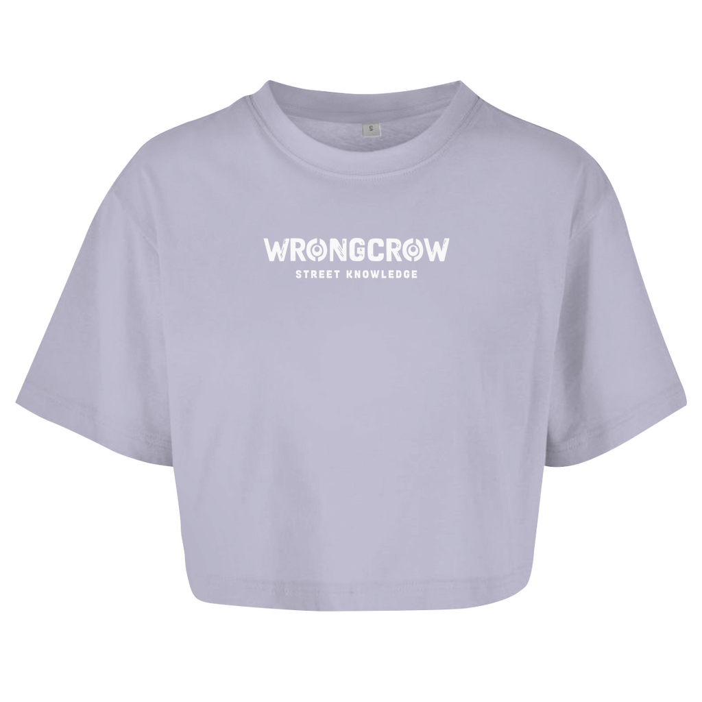 Queens Oversize Crop T-Shirt Wrongcrow - Soft Lilac / XS - Clothes