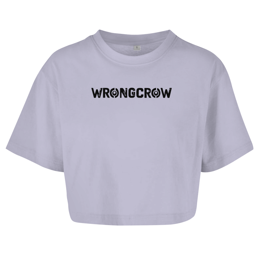 Queens Oversize Crop T-Shirt Wrongcrow - Soft Lilac / XS - Clothes