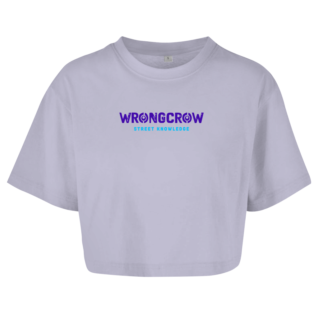 Queens Oversize Crop T-Shirt Wrongcrow - Soft Lilac / XS - Clothes