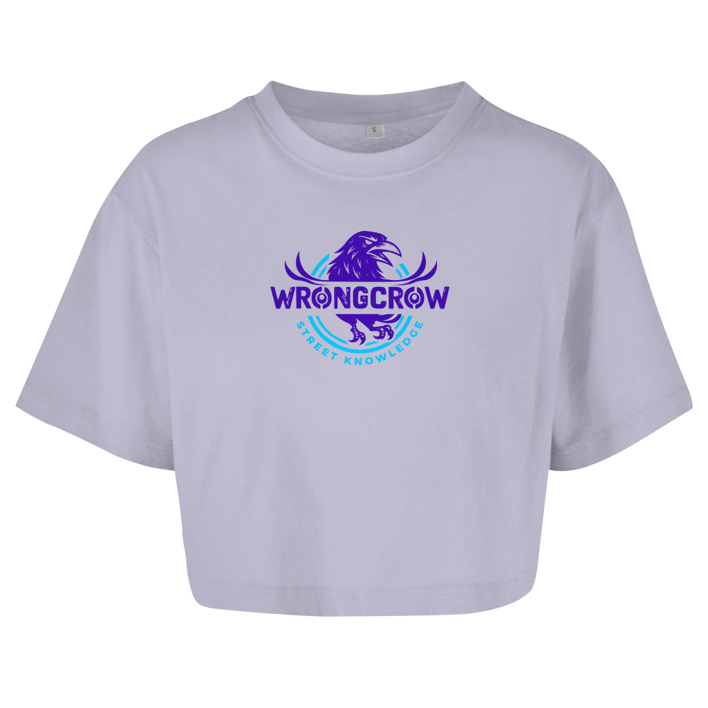 Queens Oversize Crop T-Shirt Wrongcrow - Soft Lilac / XS - Clothes