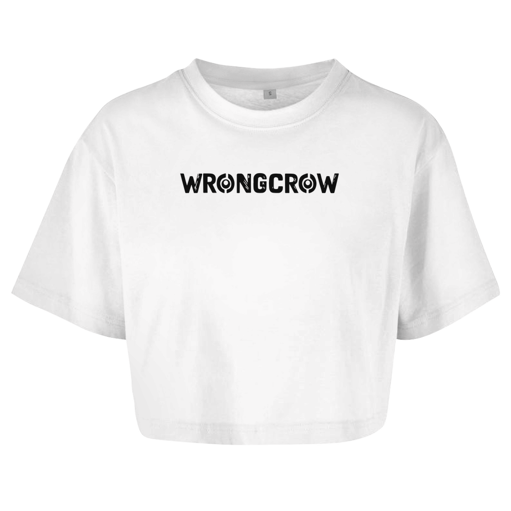 Queens Oversize Crop T-Shirt Wrongcrow - White / XS - Clothes
