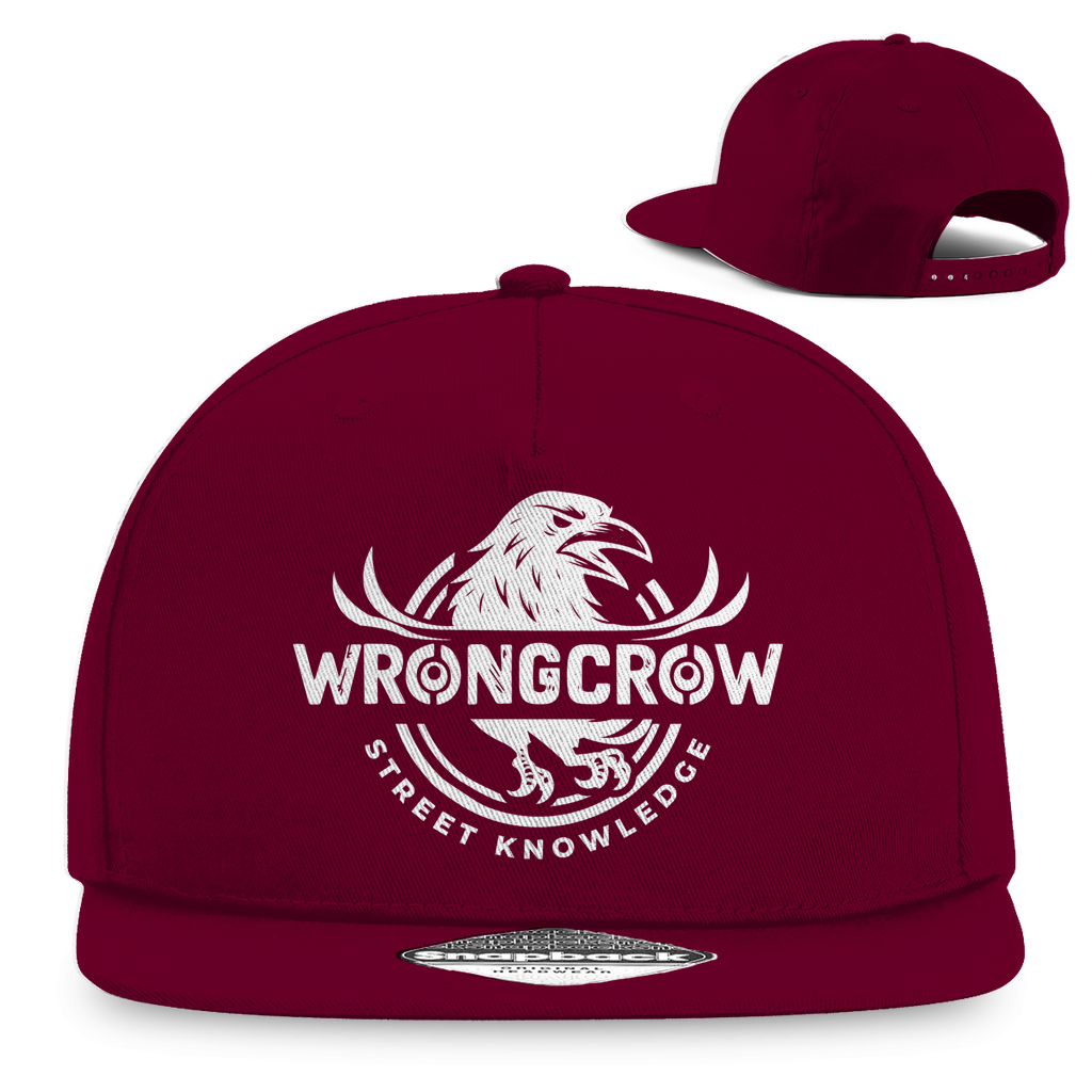 Snapback Rapper Cap Wrongcrow - Burgundy - Accessories