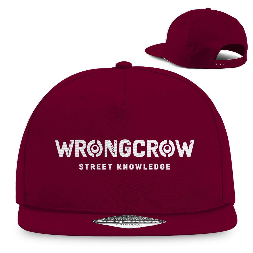 Snapback Rapper Cap Wrongcrow - Burgundy - Accessories