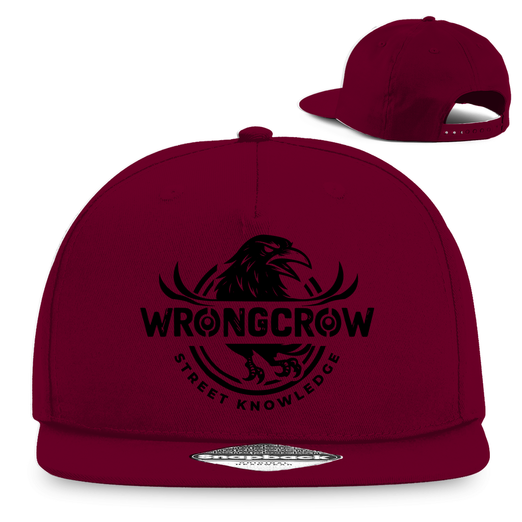 Snapback Rapper Cap Wrongcrow - Burgundy - Accessories