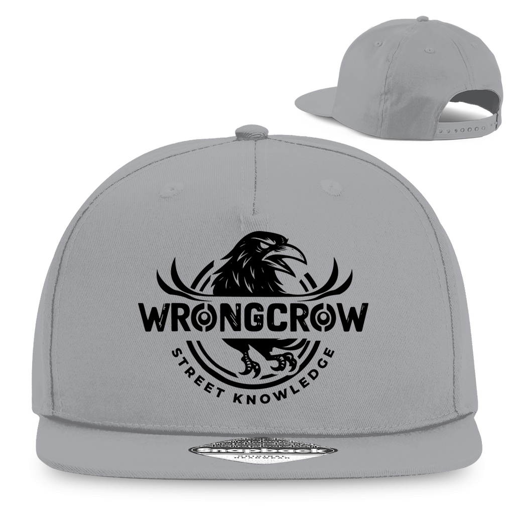 Snapback Rapper Cap Wrongcrow - Light Grey - Accessories