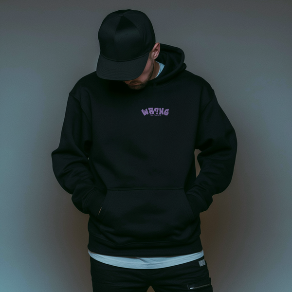 Mann im schwarzem Wrong By Choice Hoodie