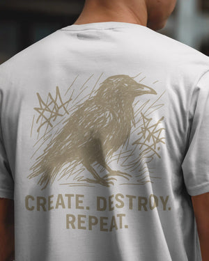 „Create. Destroy. Repeat.“ Tee