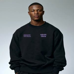 FILE01 Black Crewneck Frontansicht 