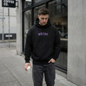 Logoprint Black Hoodie Oversize Wrongcrow Mitte