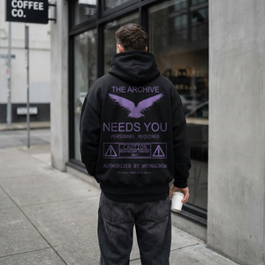 The Archive Black Hoodie Wrongcrow Backview
