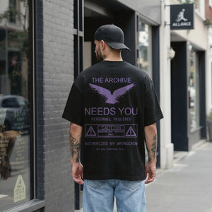 The Archive Black Oversize Tee Backprint