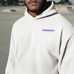 Wrongcrow Hoodie Dezenter Street Knowledge Print